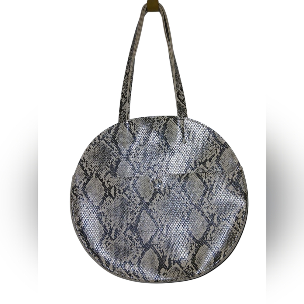 Round Snake Skin Print Purse NWOT